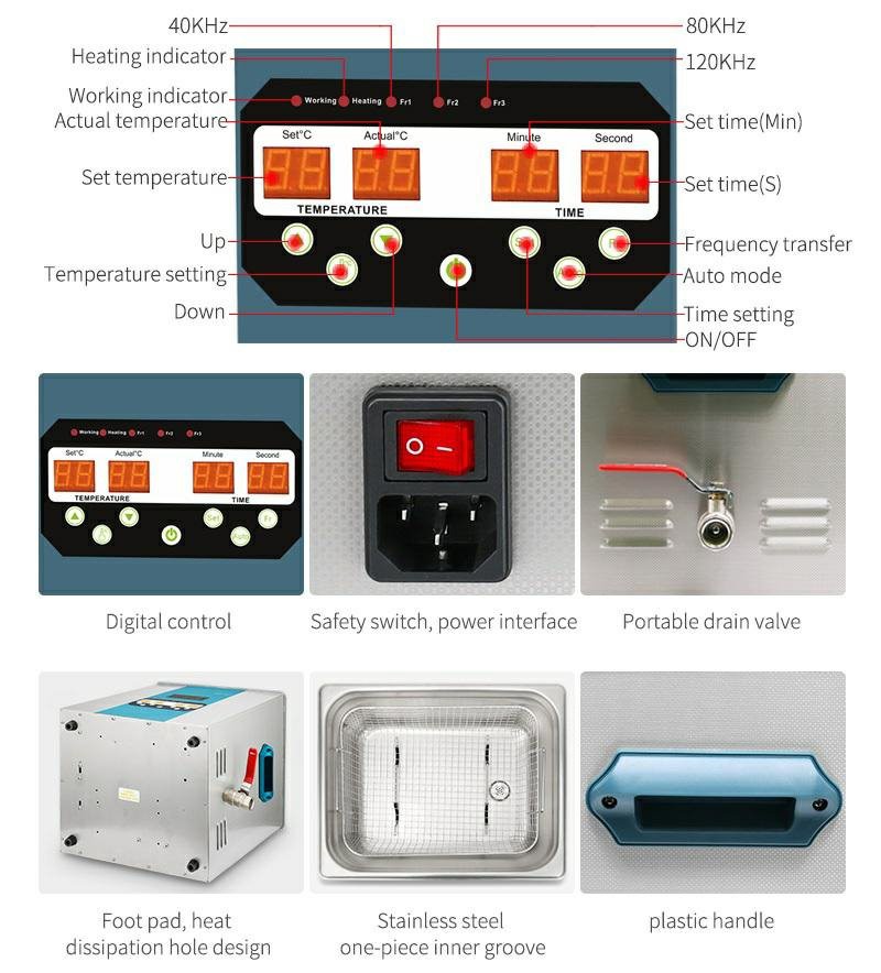 Tabletop Multi-Frequency Ultrasonic Cleaner